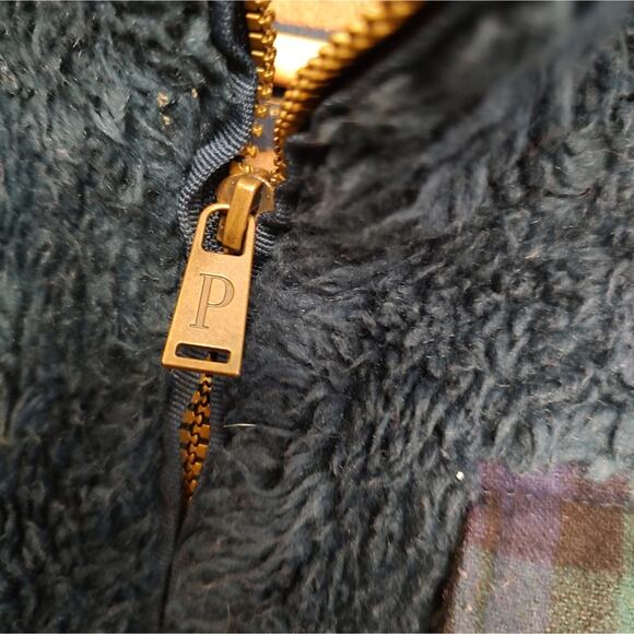 Pendleton Fuzzy Fleece Jacket Plaid Accents Small - Picture 6 of 11